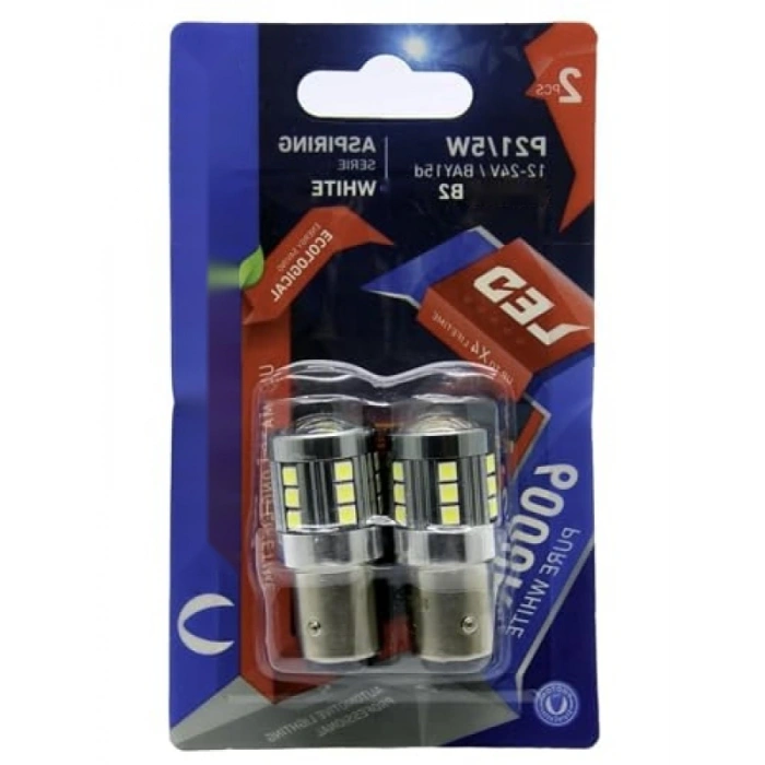 P21/5W LED Oto Ampul 2 Adet Beyaz