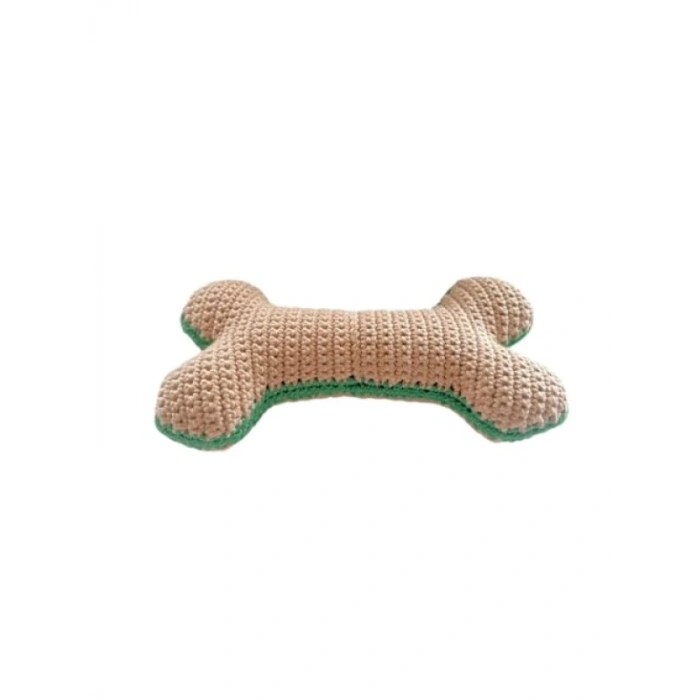 Pamuklu ve Doğa Dostu Örgü Kemik Köpek Oyuncağı