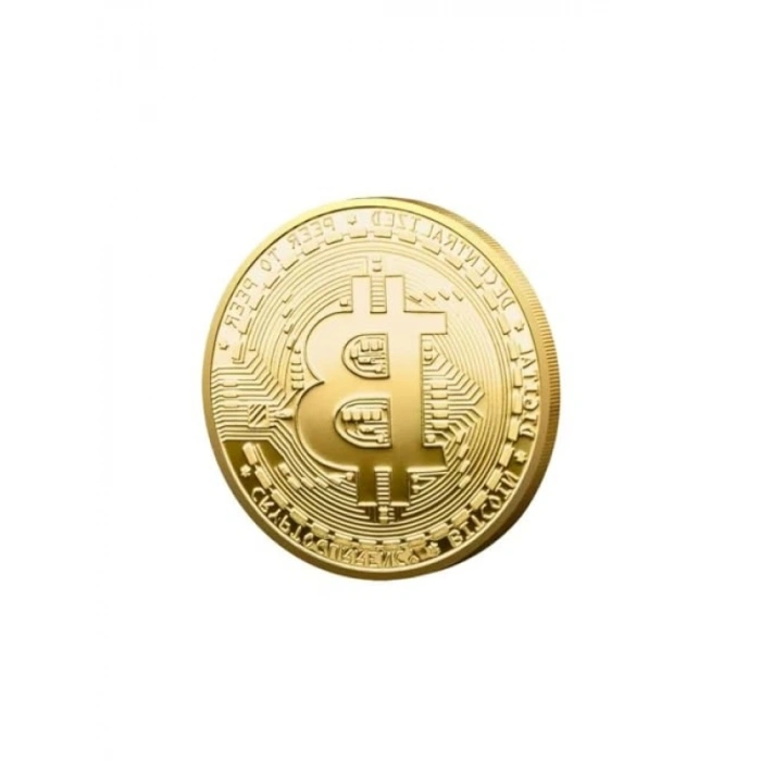 Parlak Altın Bitcoin Hatıra Jetonu