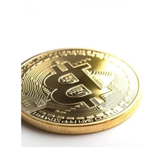 Parlak Altın Bitcoin Hatıra Jetonu