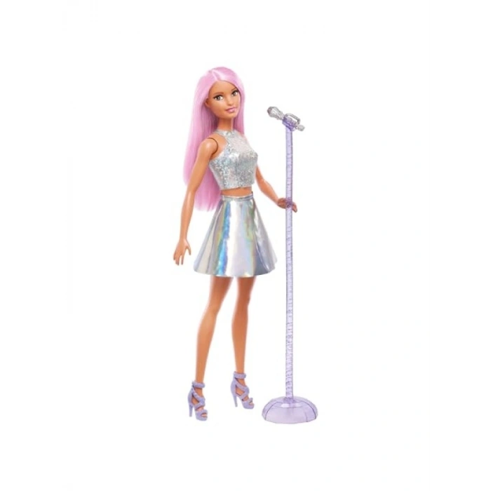 Parlak Etekli Pop Yıldızı Bebek ve Mikrofon - 3-7 Yaş Arası için Hediye