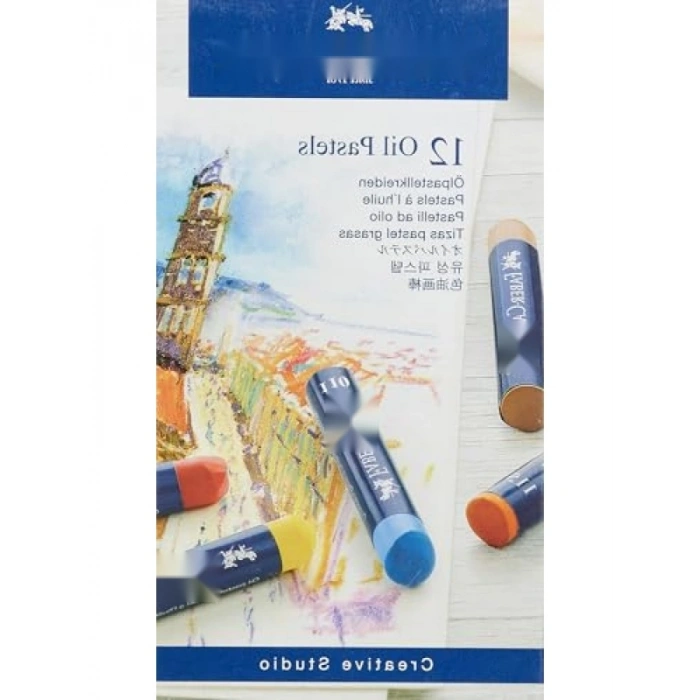 Parlak Yağlı Pastel Boya Seti, 12 Renk
