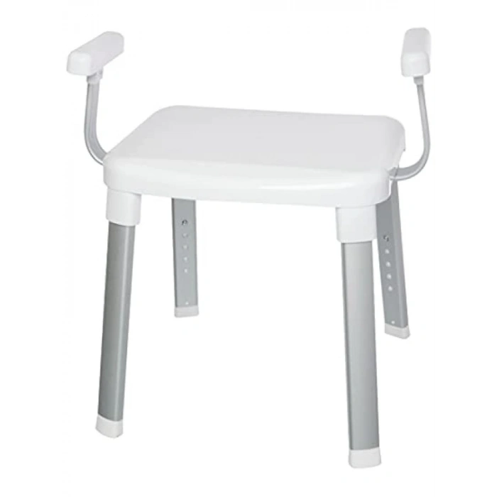 Paslanmaz Banyo Sandalyesi - Ayarlanabilir Yükseklik (42.5 cm)
