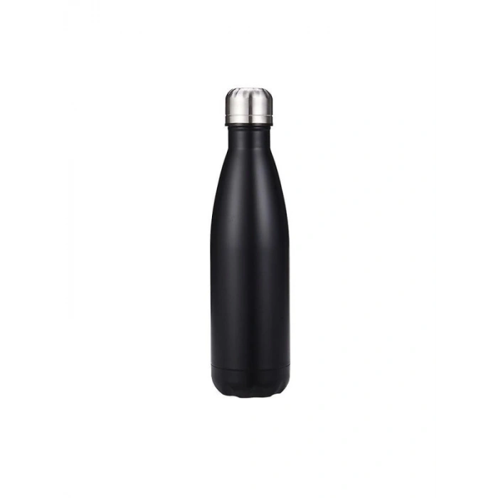 Paslanmaz Çelik 500 ml Termos Şişe - Siyah
