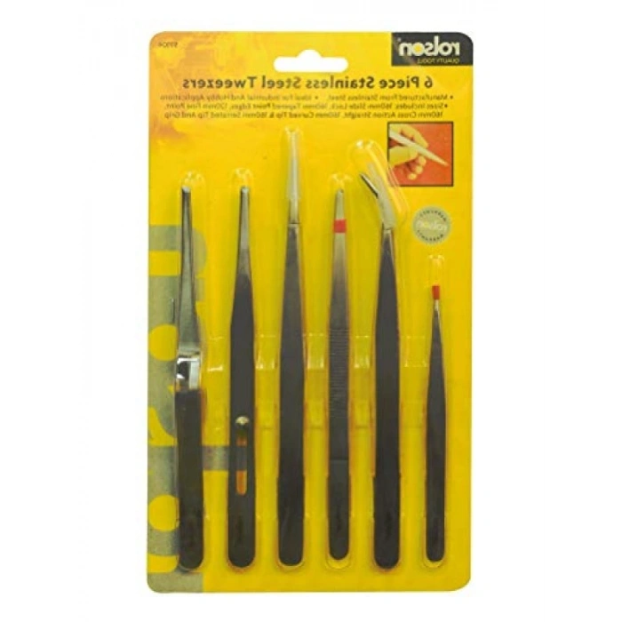 Paslanmaz Çelik Cımbız Seti - 6 Parça, 160 mm Uzunluk