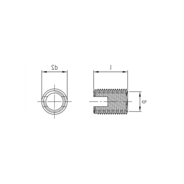 Paslanmaz Çelik Insert M8 - 10 Adet