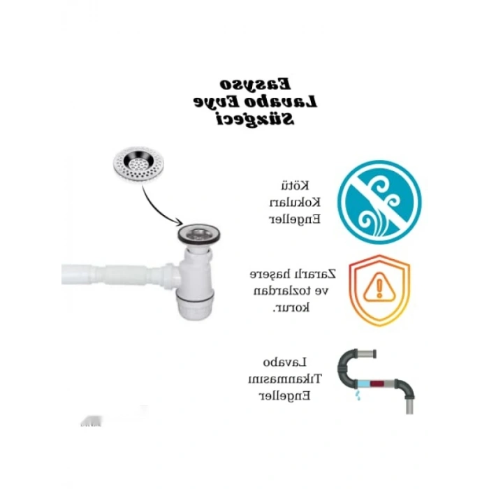 Paslanmaz Çelik Lavabo Süzgeci - 2li Set