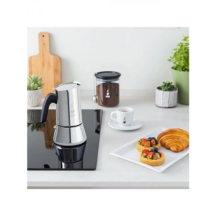 Paslanmaz Çelik Ocak Üstü Espresso Pişirici - 4 Fincan Kapasite