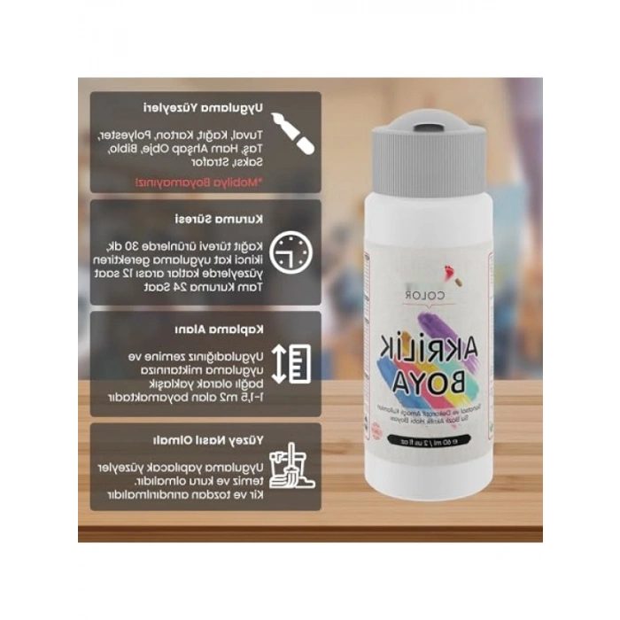 Pastel Renk Akrilik Boya Seti - 12li 60ml