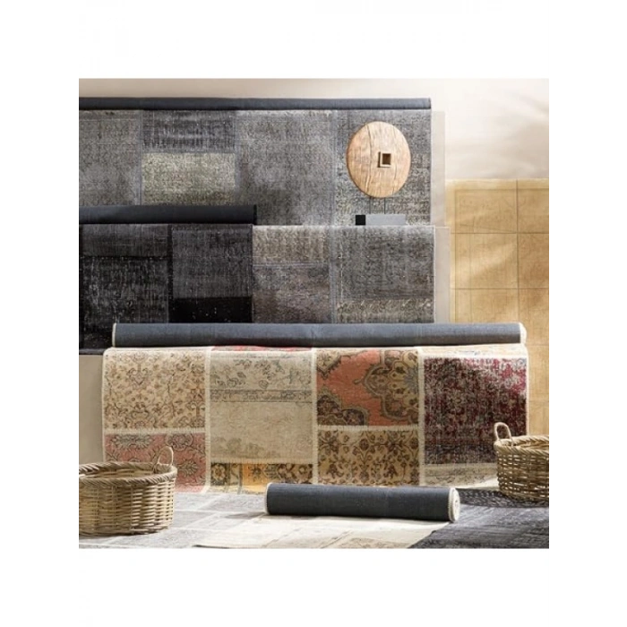 Patchwork Halı - 120x180 cm, %60 Pamuk, %40 Yün