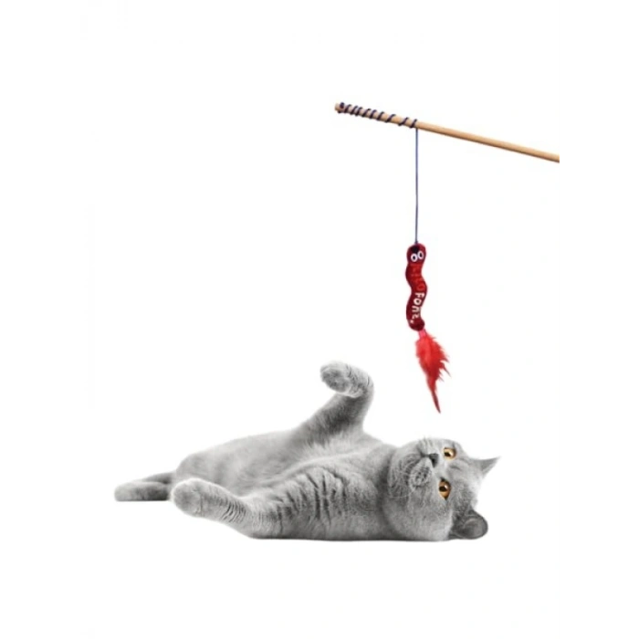 Peluş Solucan Şeklinde Kedi Oyuncağı