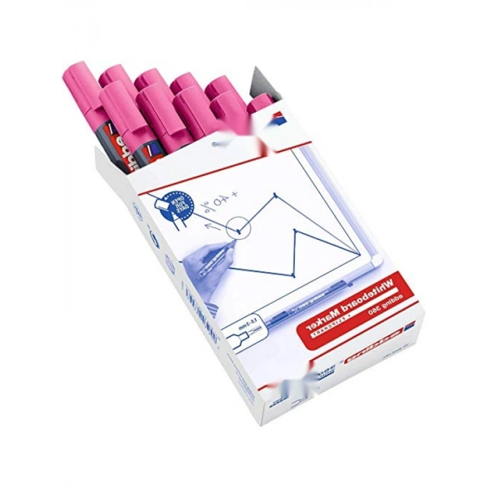 Pembe Beyaz Yazı Tahtası Kalemi - 10 Adet