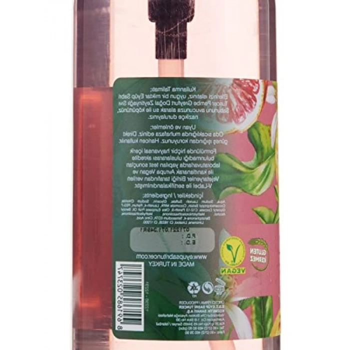 Pembe Greyfurt Aromalı Doğal Zeytinyağlı Sıvı Sabun 500 ml