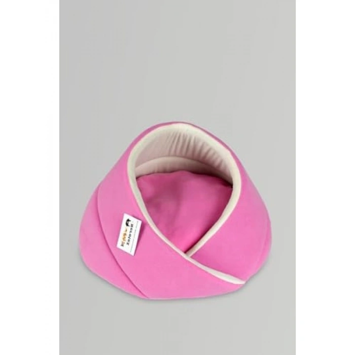 Pembe Kruvaze Model Küçük Irk Kedi ve Köpek Yatağı, 50 cm