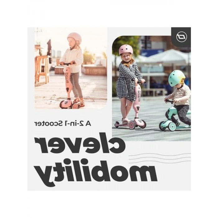 Pembe Oturaklı 3 Tekerlekli Çocuk Scooter