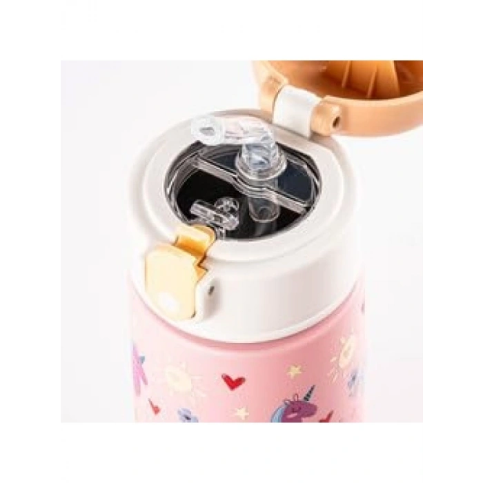 Pembe Paslanmaz Çelik Çocuk Termosu - 480ml