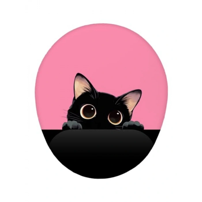 Pembe Renkli Bilek Destekli Mouse Pad