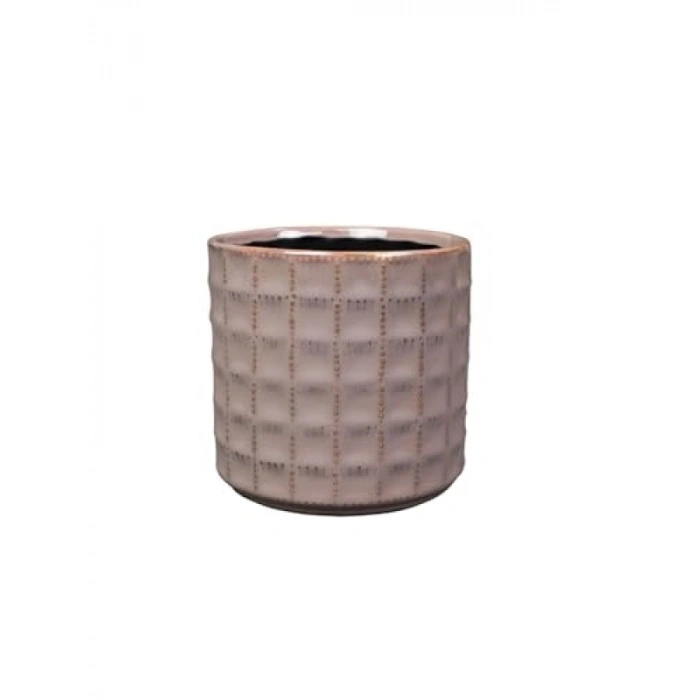 Pembe Renkli Seramik Saksı 14x13 cm