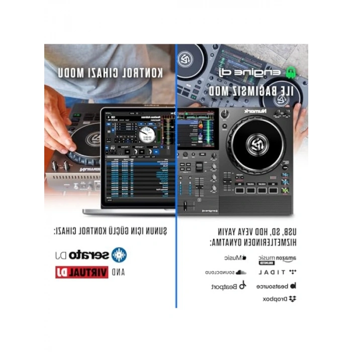 Pille Çalışan DJ Kontrol Ünitesi - Yerleşik Hoparlörle