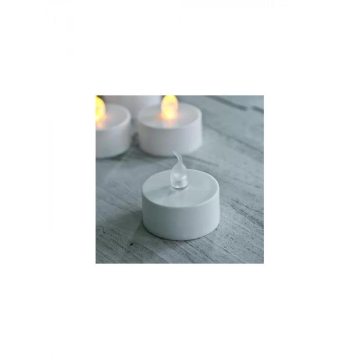Pilli LED Tealight Mum - Sıcak Sarı Işık, Dekoratif