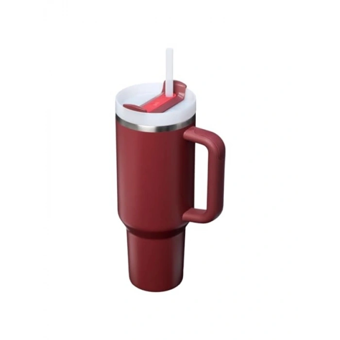 Pipetli Termos, 1.18L Kapasite, Koyu Kırmızı