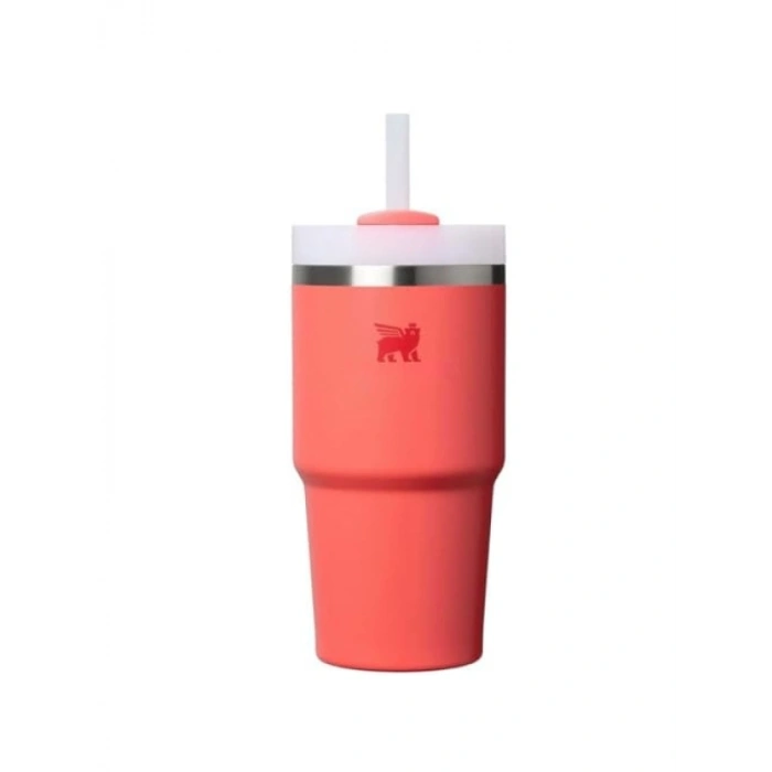 Pipetli Termos Bardak - 0.60 Litre, Mercan Renk