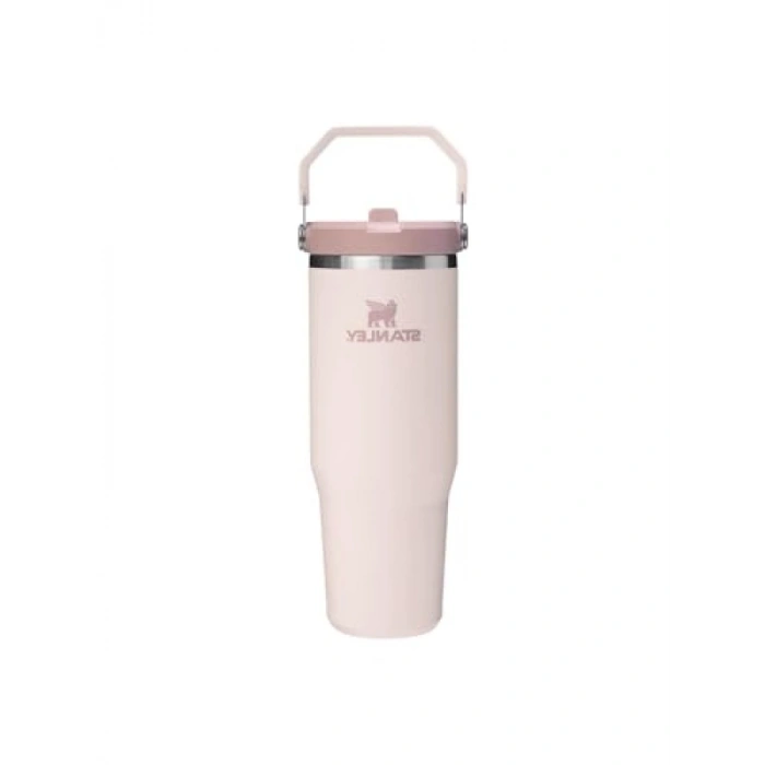 Pipetli Termos Bardak - 0.89 Litre, Pembe Kuvars