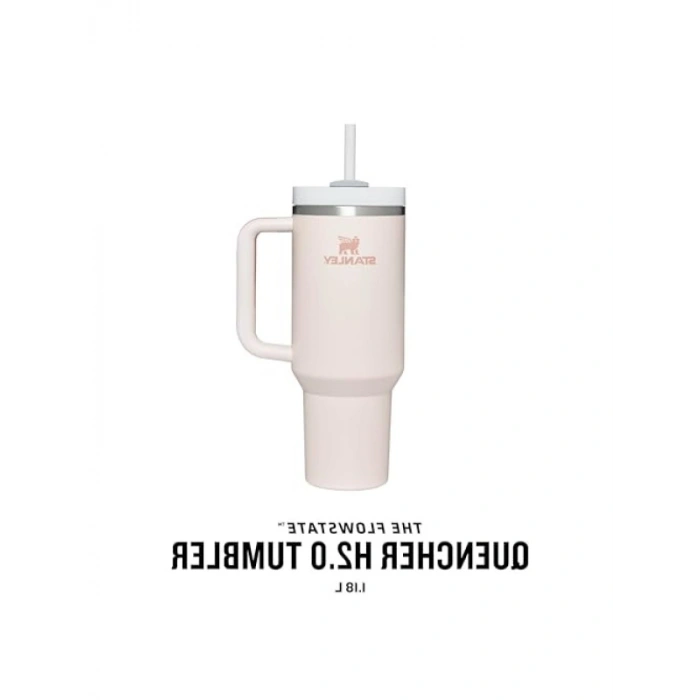 Pipetli Termos Bardak - 1.18 Litre, Pembe Kuvars