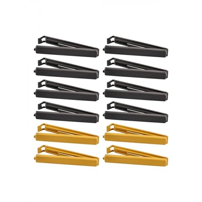 Plastik Kilit Mandalları Seti, 14 cm, Gri ve Sarı