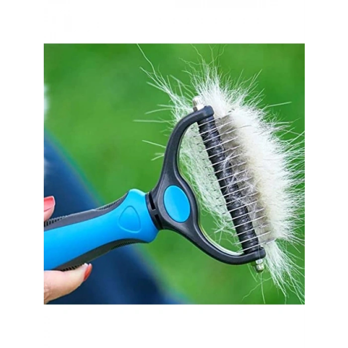 Plastik Saplı Metal Kedi Köpek Tüy Topak Açıcı Tarak