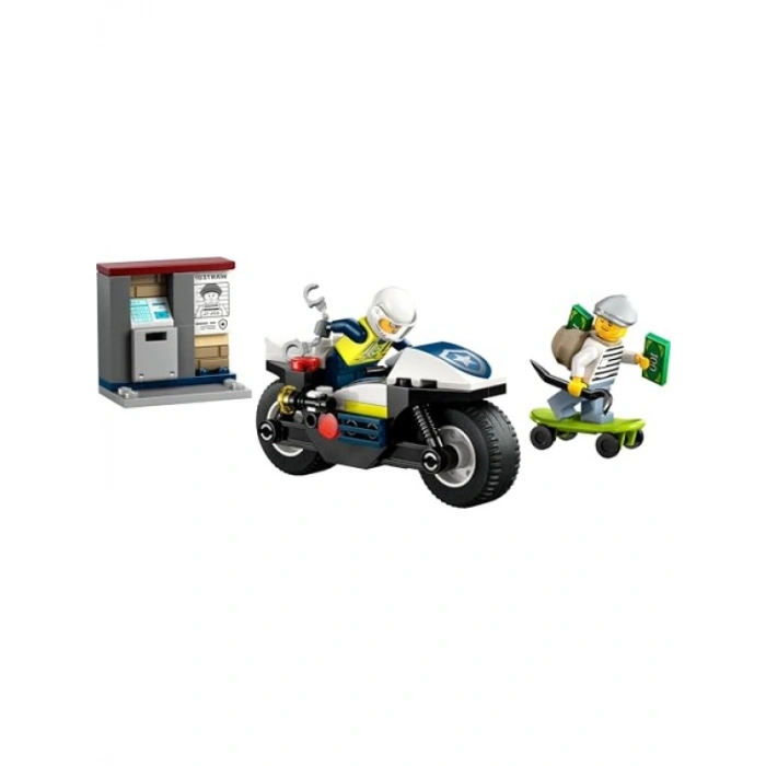 Polis Motosikleti Takibi Yapım Seti - 65 Parça, 4 Yaş ve Üzeri
