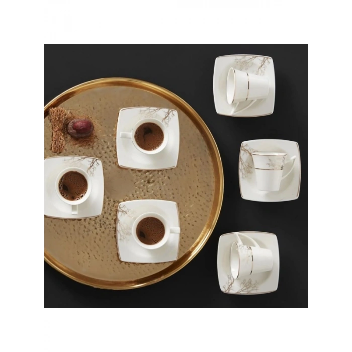 Porselen Kahve Fincanı - 6 Kişilik Set
