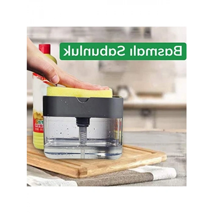 Pratik 2si Bir Arada Sıvı Sabunluk ve Bulaşık Yıkama Süngeri Haznesi