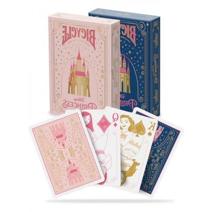 Prenses Temalı Oyun Kartları - Pembe ve Mavi Seçenekler