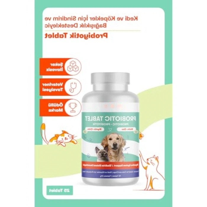 Probiyotik Tablet - Kedi ve Köpekler İçin 25 Tablet