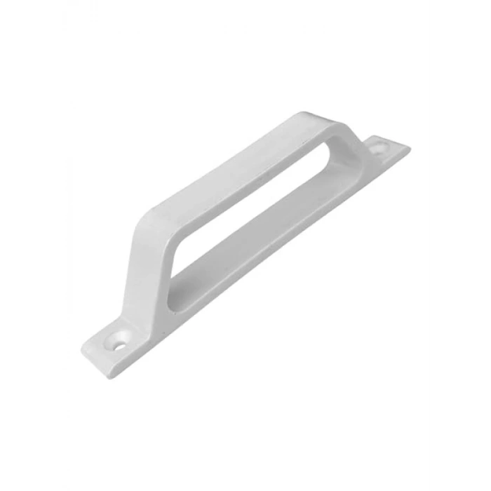 PVC ve Alüminyum Sineklik Tutamağı - Beyaz Plastik D Kulp, 12cm