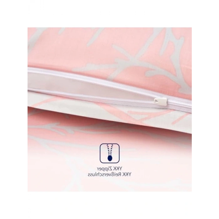 Queen Size Pembe Saten Nevresim Seti