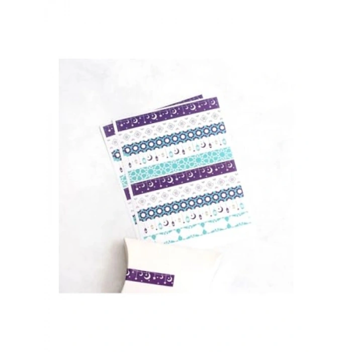 Ramazan Motifli Sticker Seti - 13.8x1.6 cm, 2 Sayfa
