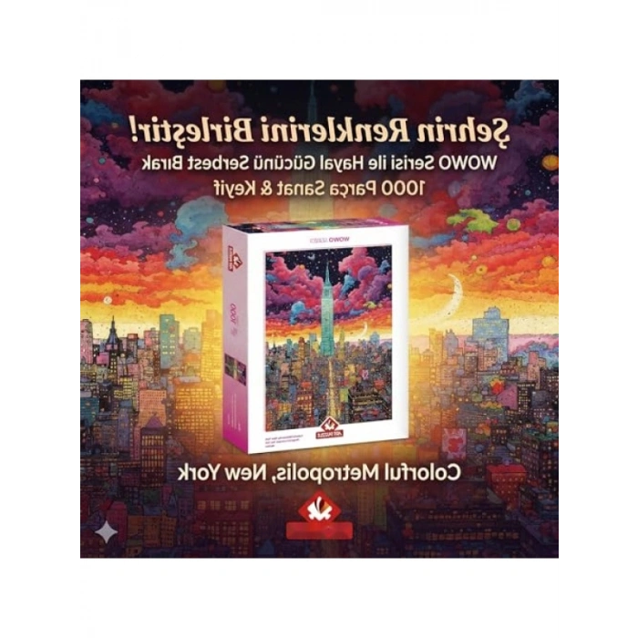 Rengarenk New York Manzaralı 1000 Parça Puzzle