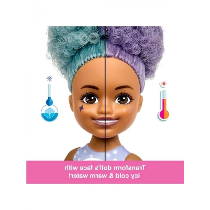 Renk Değiştiren Barbie Chelsea Pop Reveal Bebek Seti
