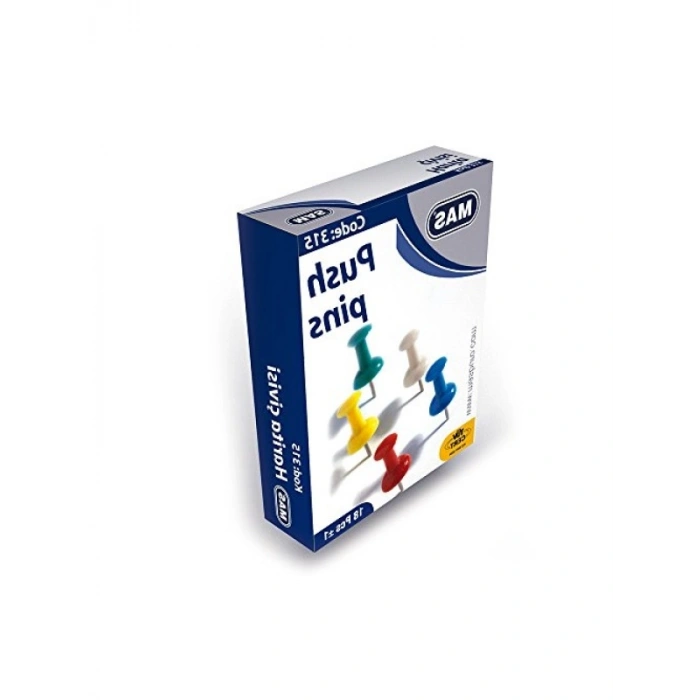 Renkli Harita Çivisi Seti, 18 Adet