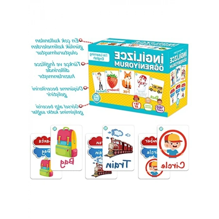 Renkli İngilizce Öğrenme Seti - Görsel ve Motor Gelişim Destekleyici
