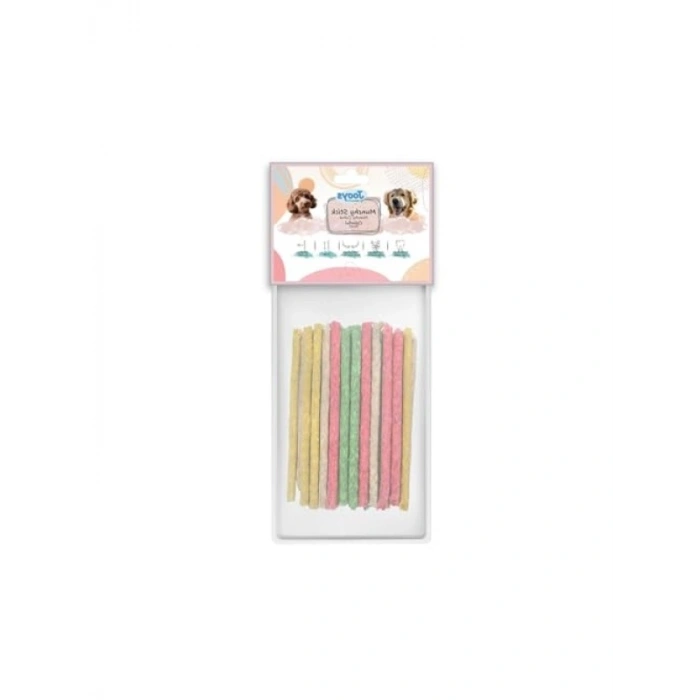 Renkli Munchy Çubuk - 12 cm, 25li Paket