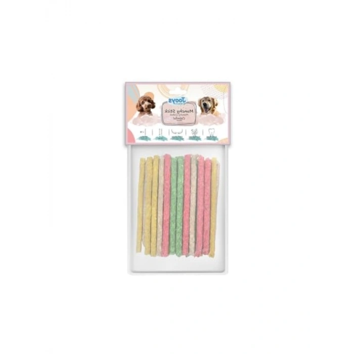 Renkli Munchy Çubuk - 12 cm 50li Paket