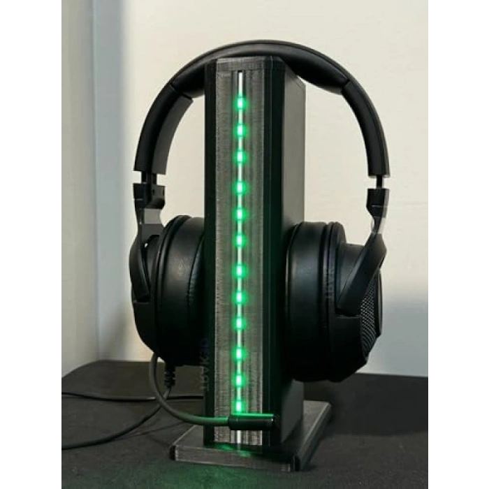 RGB Işıklı Kulaklık Standı - Dayanıklı Tasarım, Uzaktan Kumanda ile