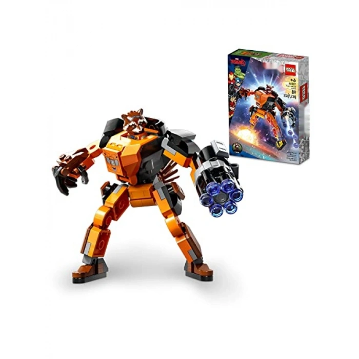 Rocket Robot Zırhı - Marvel Temalı Oyun Seti, 98 Parça