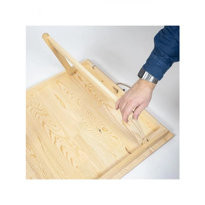 Sabit Ayaklı Katlanır Kamp Masası 70x120 cm - Ham Naturel Renk