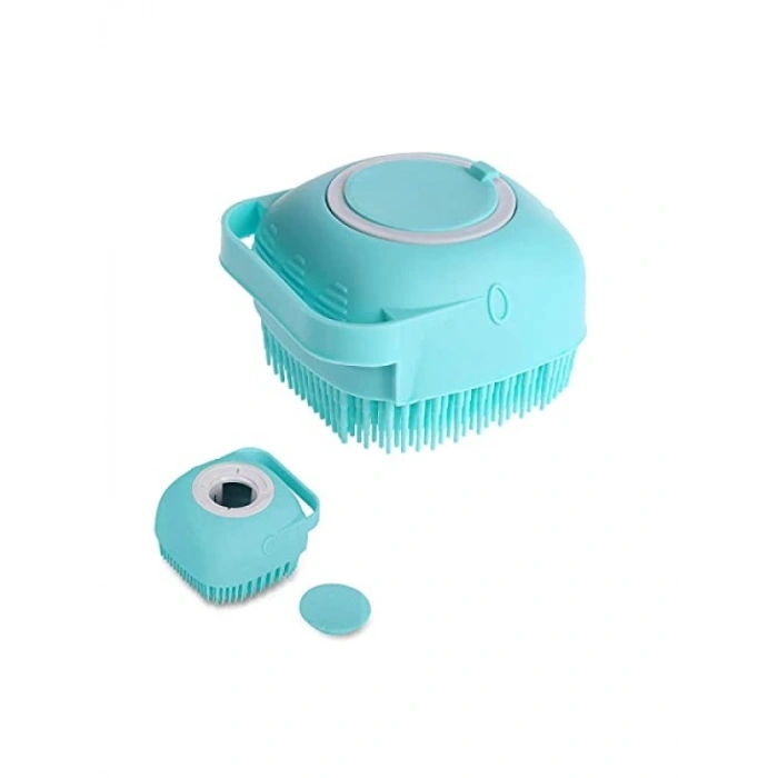 Sabun ve Şampuan Hazneli Silikon Banyo Fırçası, Ergonomik Tasarım