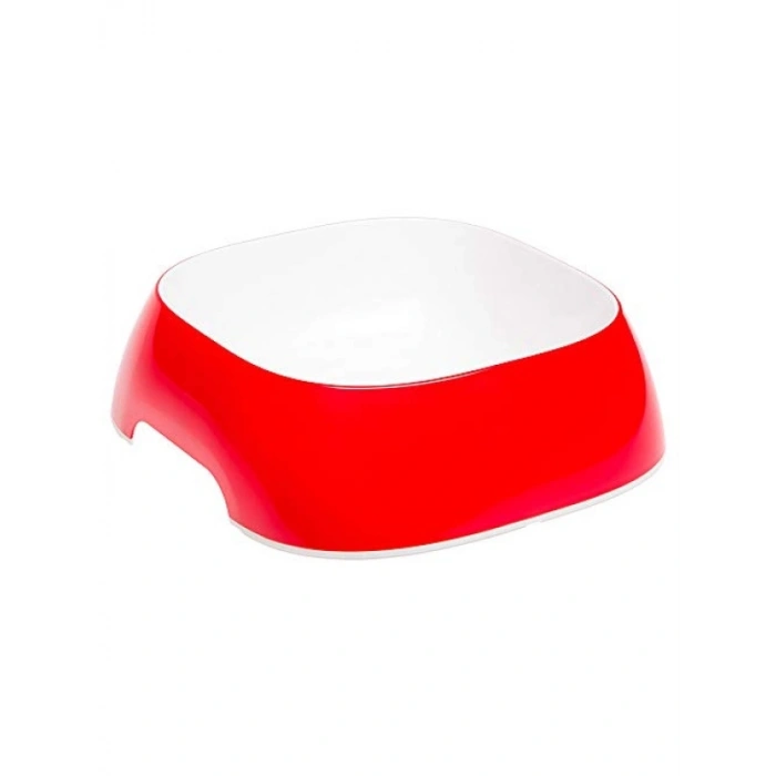 Sağlam Plastik Mama Kabı - Kırmızı - 1,2 L