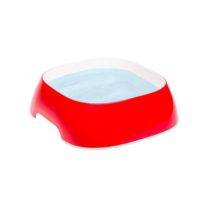 Sağlam Plastik Mama Kabı - Kırmızı - 1,2 L